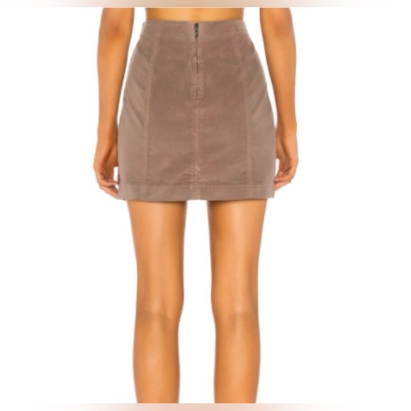 Free People Light Brown Corduroy Skirt Size 8 - Picture 4 of 6